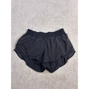 Lululemon Speed Up Low-Rise Lined Short 2.5 Black Running Training Shorts Size 4
